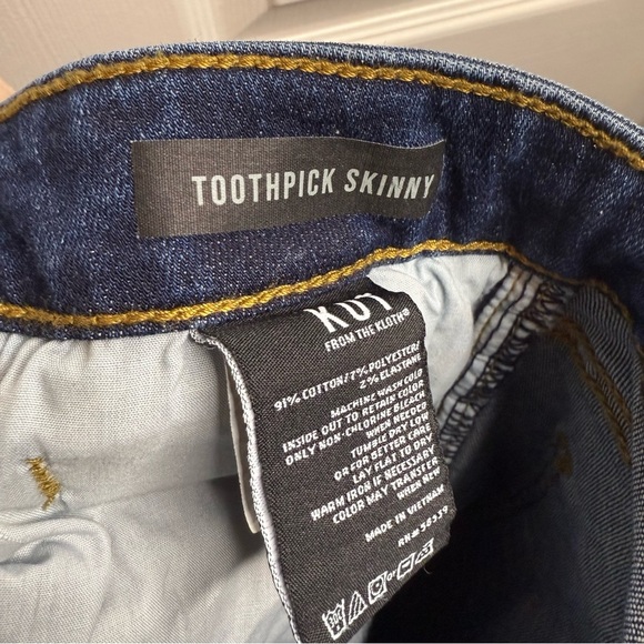 Kut from the Kloth Women’s Toothpick Skinny Jeans Size 10 Medium Wash GUC - Picture 5 of 6